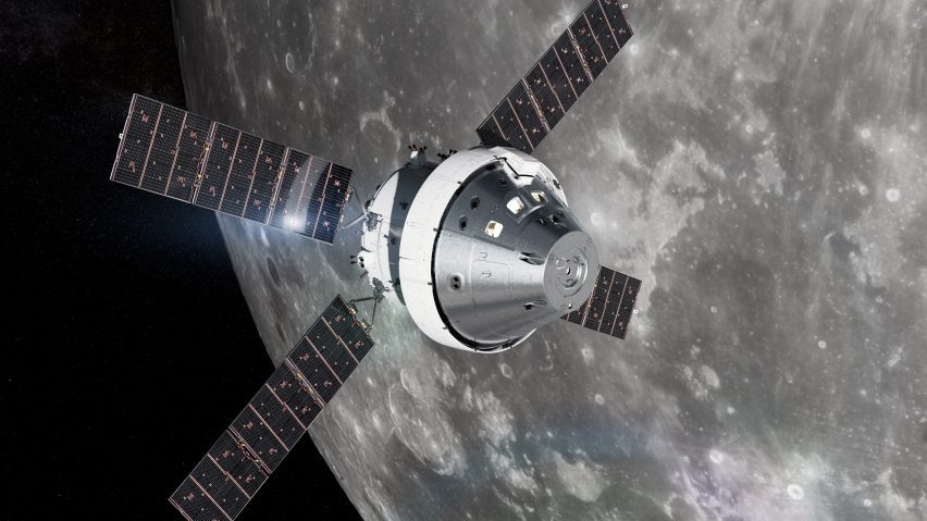 Rendering of Orion in space