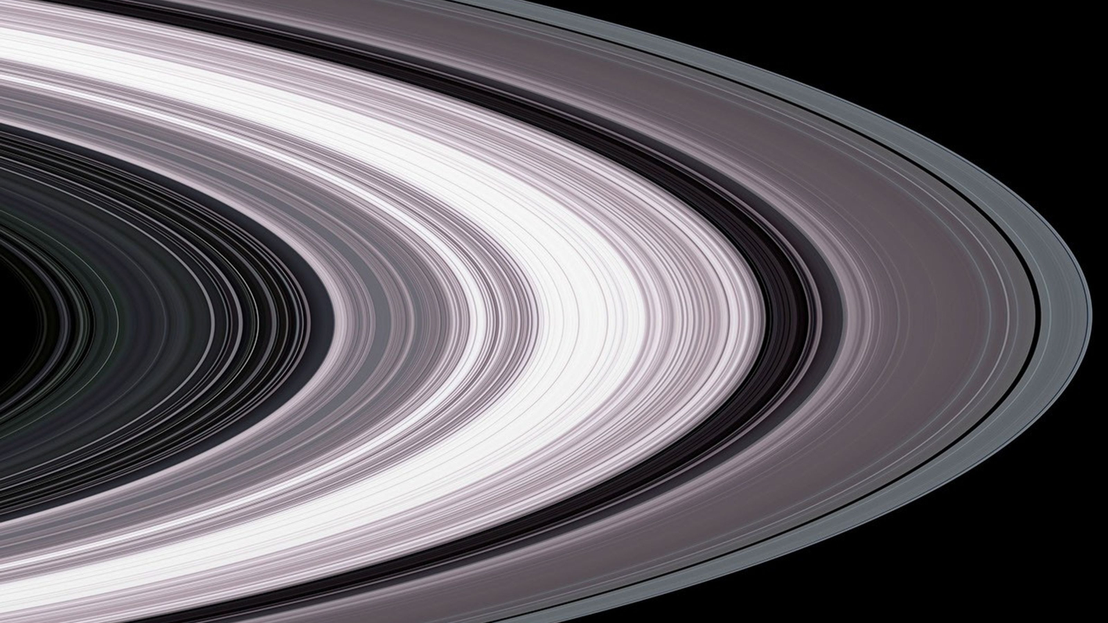 Detailed photo of Saturn's rings