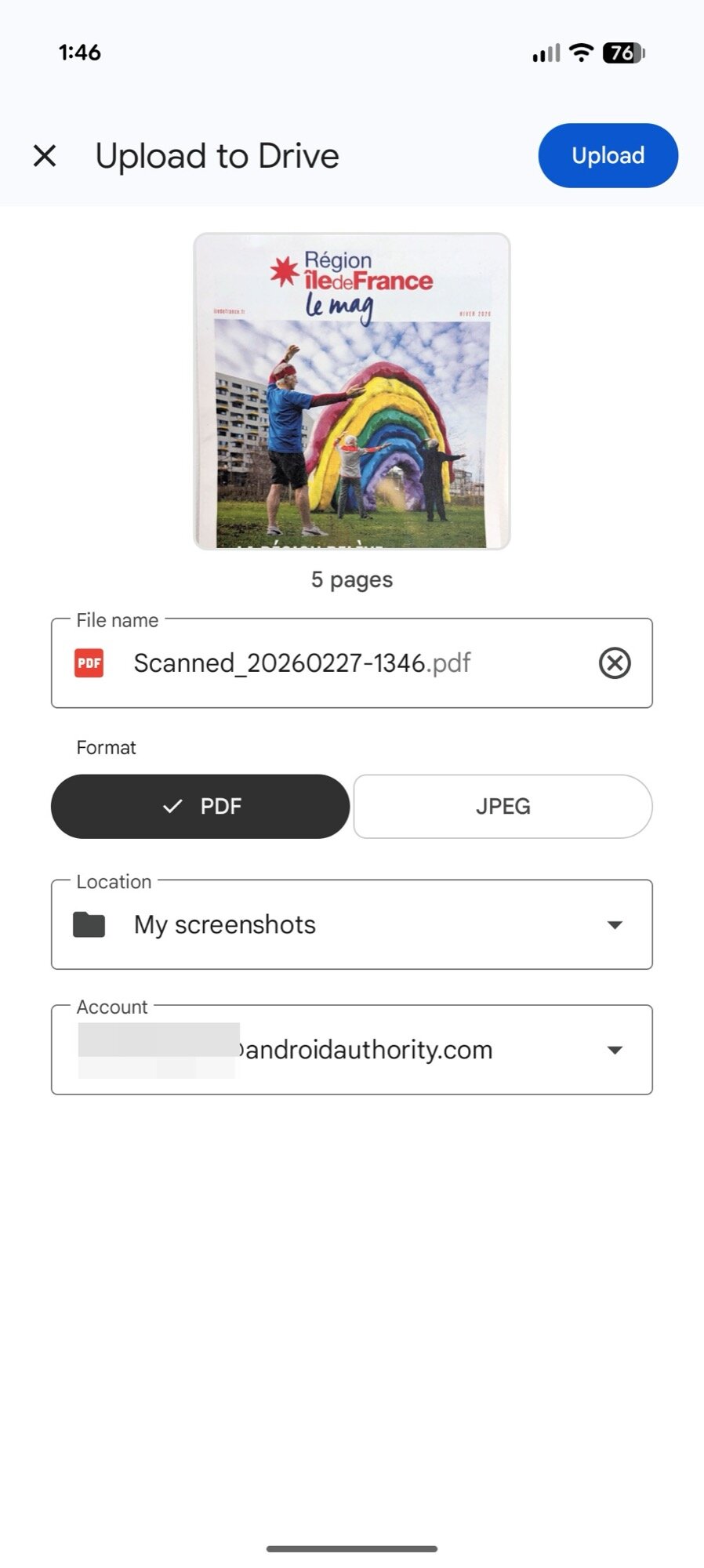 screenshot google drive document scanner how to export 1