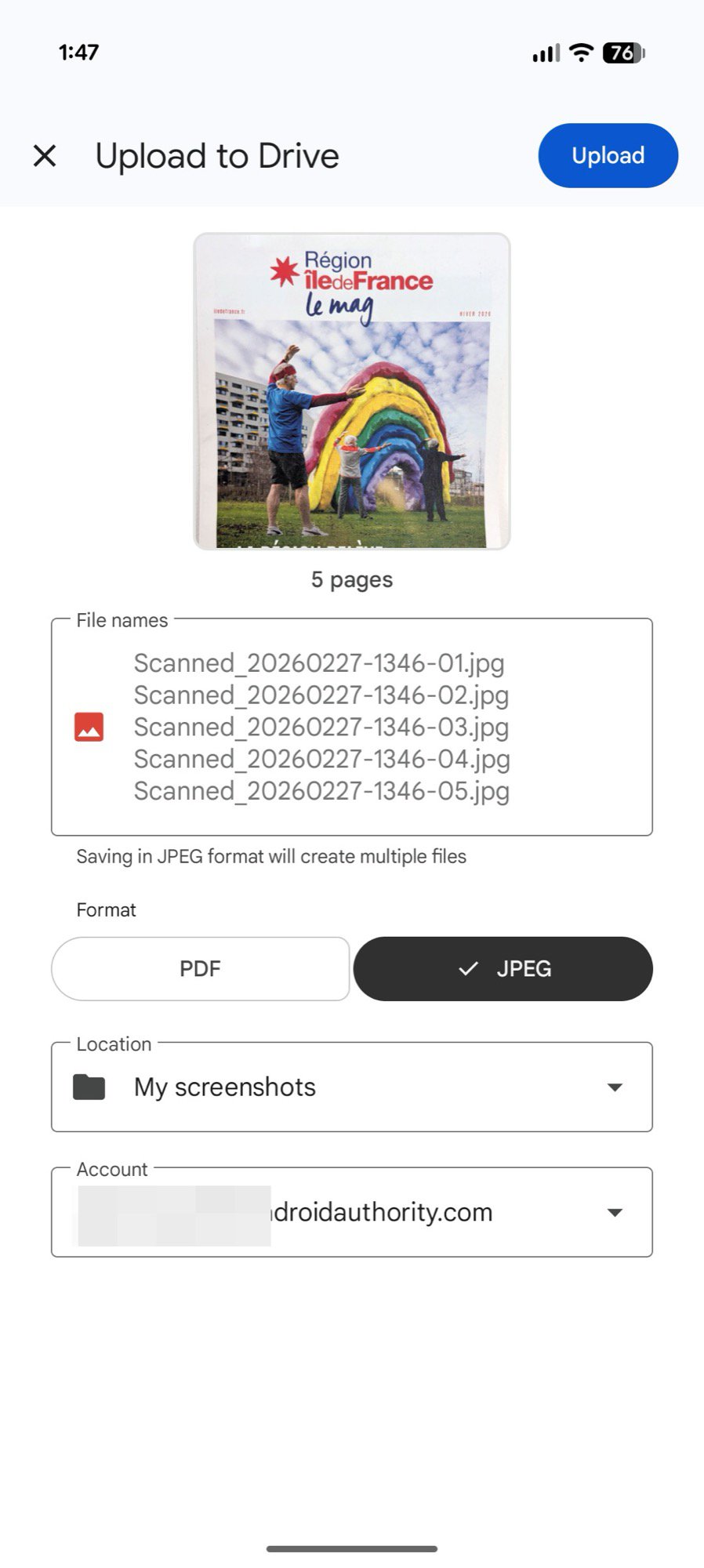 screenshot google drive document scanner how to export 2
