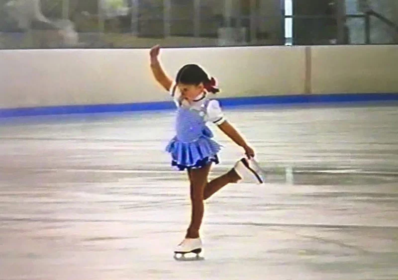 Sari Behr grew up on the ice, learning to skate almost as soon as she could walk. With her mom as her coach, she quickly fell in love with the sport and devoted herself to training from a young age. Photo courtesy of Sari Behr.