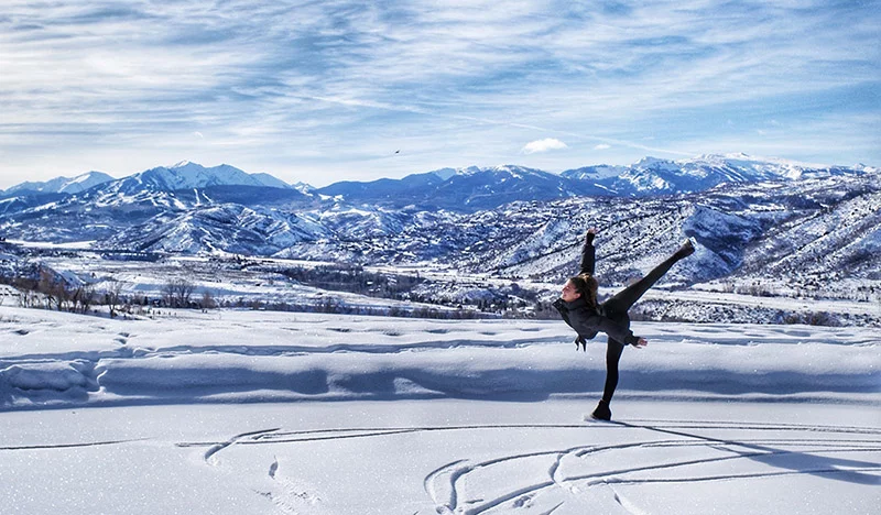 Sari Behr always has found joy in movement and the quiet focus that figure skating requires. Sari's discipline and training helped her stay centered as she dealt with a rare skull base tumor. Photo courtesy of Sari Behr.