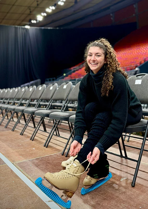 Known for her determination and joy on the ice, Sari Behr relied on that same strength when doctors discovered a skull base tumor that threatened Sari's vision, balance and her career with "Disney on Ice." Photo courtesy of Sari Behr.