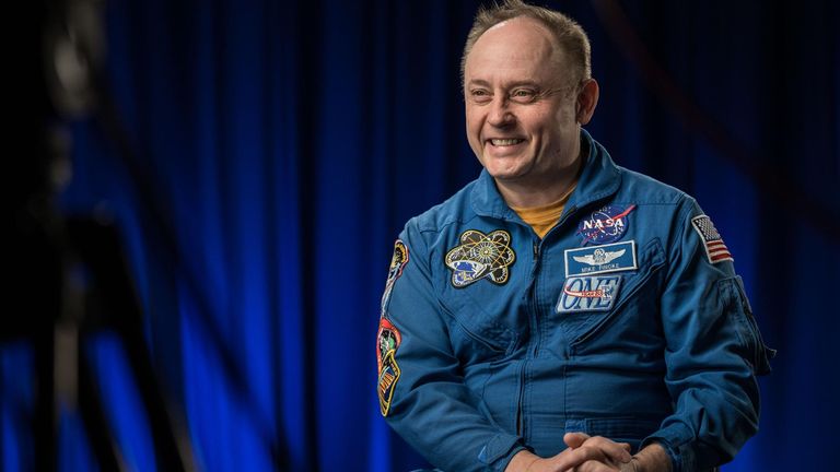 Mike Fincke at Johnson Space Center in Houston on 29 January. Pic: Josh Valcarcel/NASA