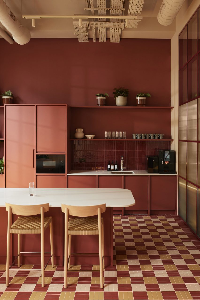 Kitchen of Nineteen Wells Street office 