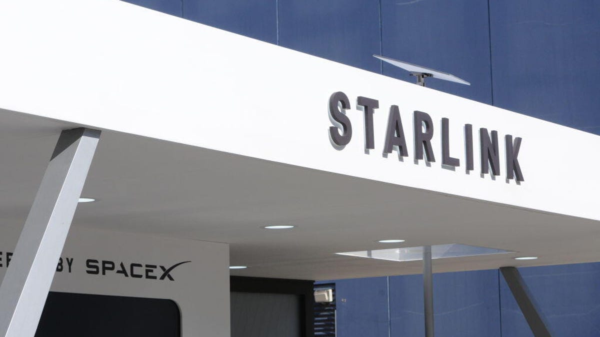 starlink logo on a white building