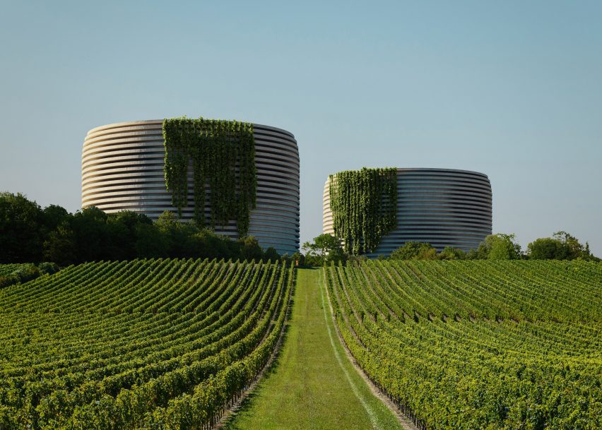 Data centres in a field designed by Carl Fredrik Svenstedt Architects