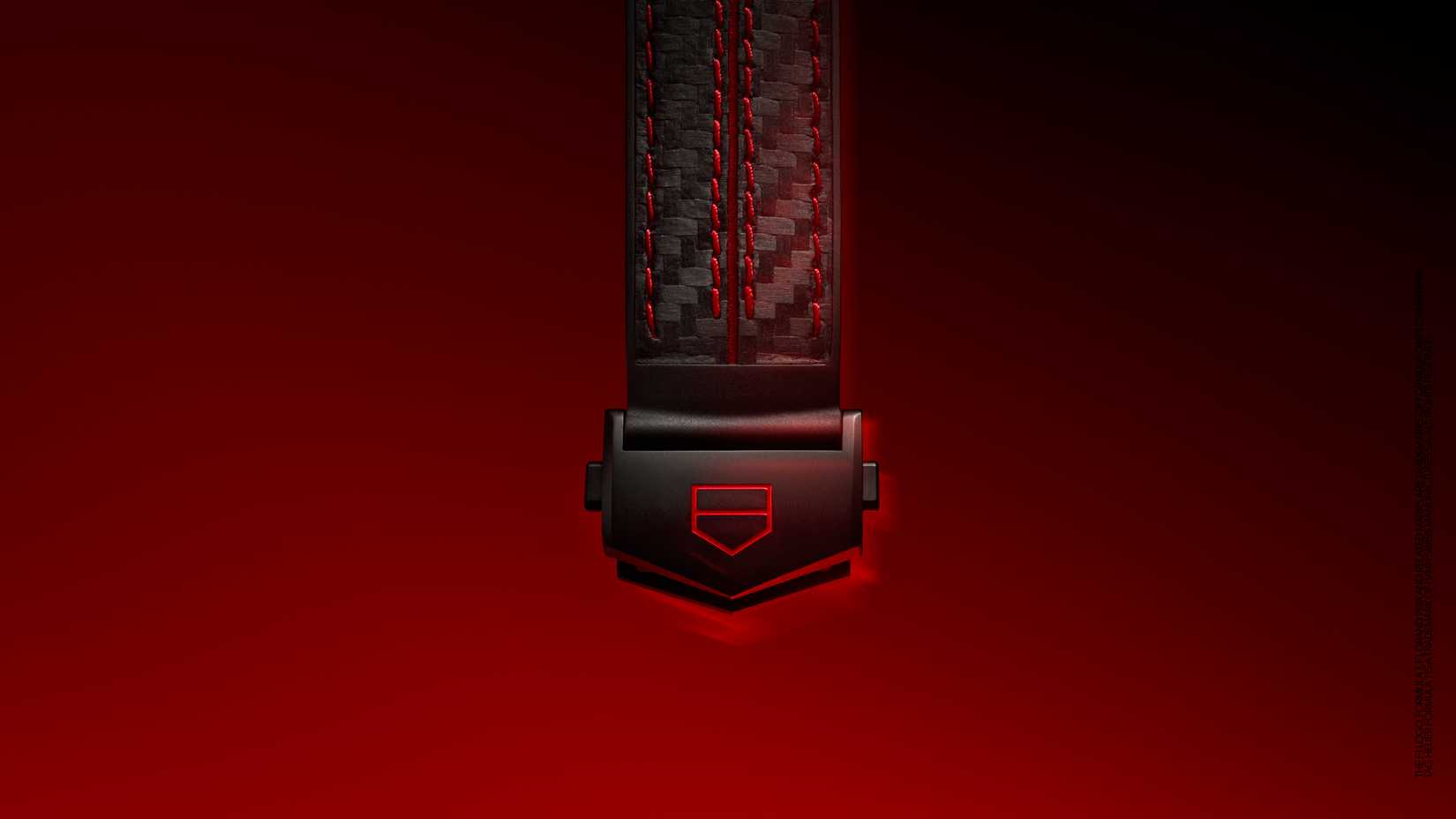 A promotional image of the Tag Heuer Connected Calibre E5 x Formula One