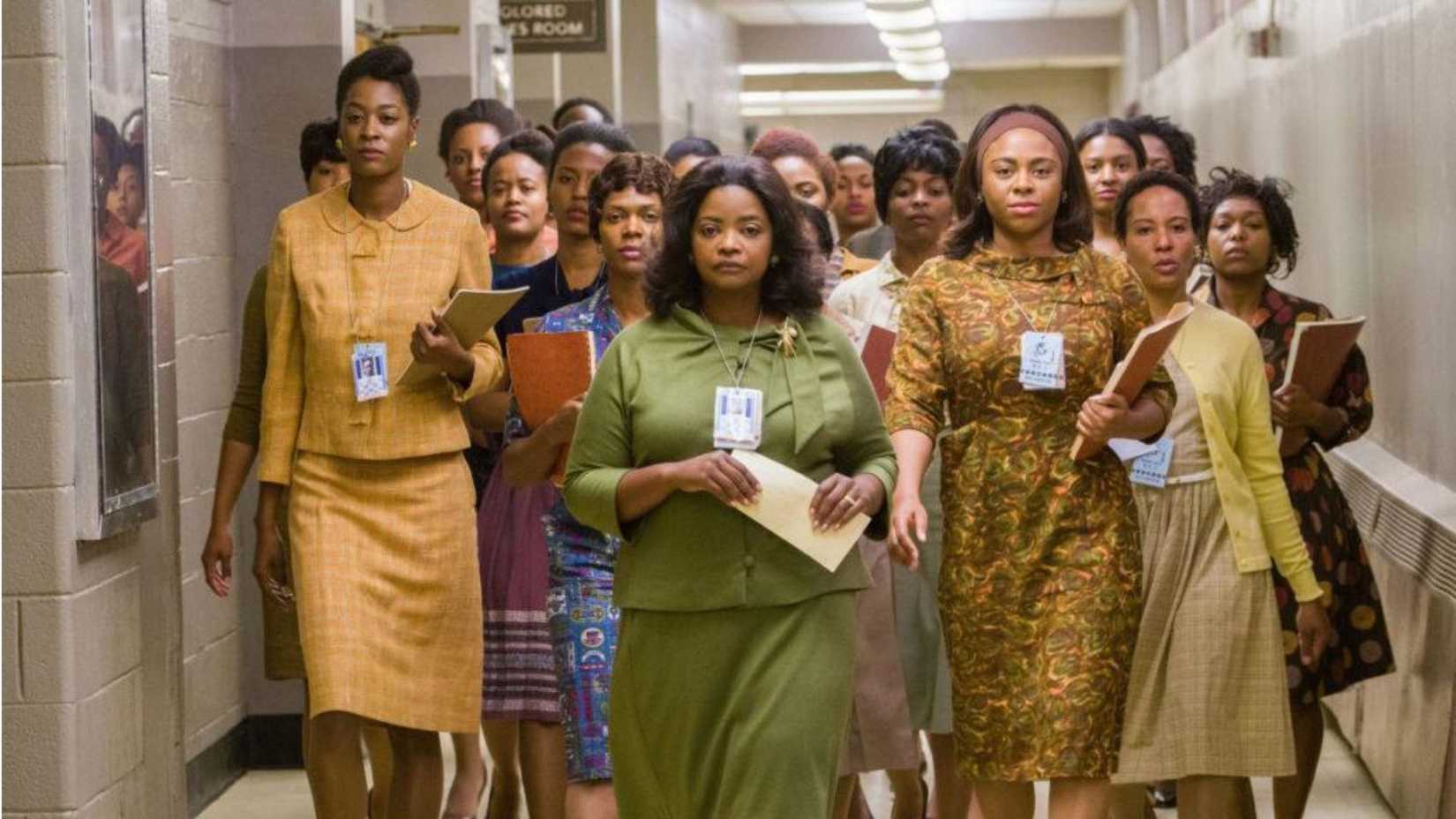 Taraji P Henson as Katherine, Octavia Spencer as Dorothy, and Janelle Monae as Mary in Hidden Figures