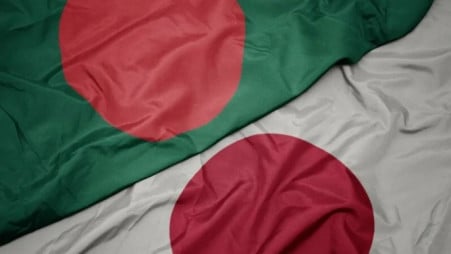 Flags of Bangladesh and Japan. Photo: Collected