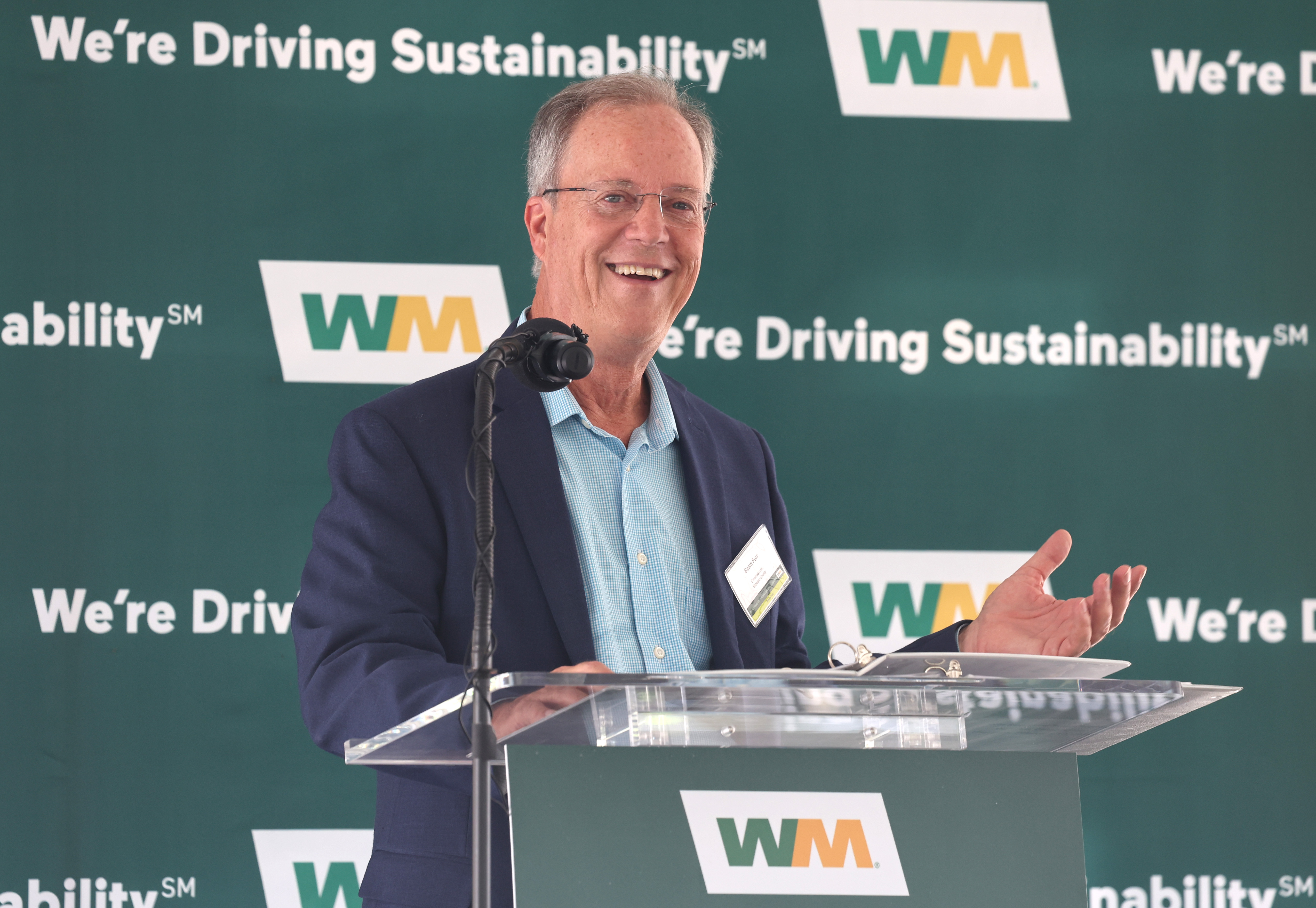 Broward County Commissioner Beam Furr speaks during the ribbon-cutting ceremony...