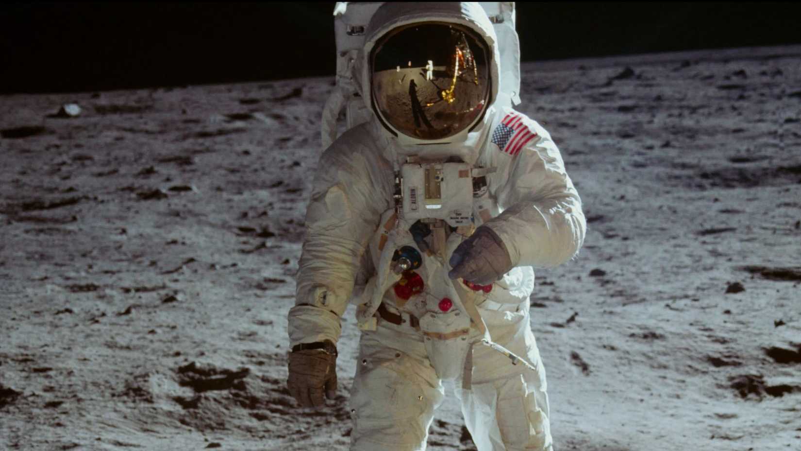 The astronaut on the moon in Apollo 11