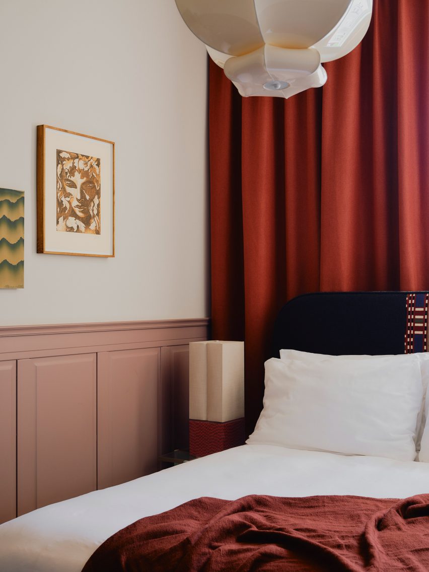 Bedroom of The Dean hotel in Berlin