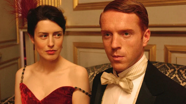 Irene Heron (Gina McKee) gazes intently at Soames Forsyte (Damian Lewis) in The Forsyte Saga