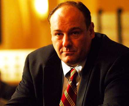 The Sopranos Tony wearing a suit