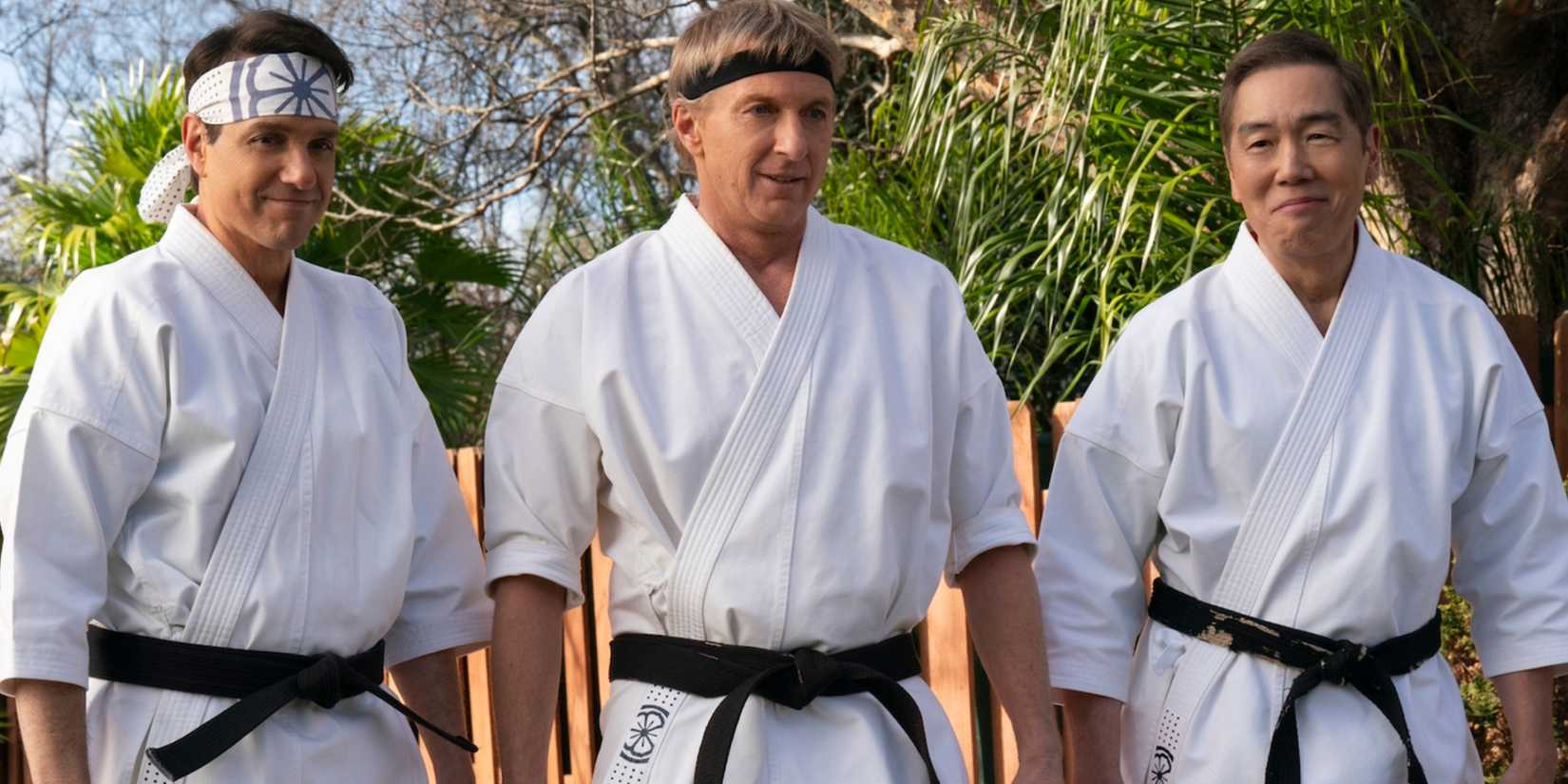 The three Miyagi-do senseis in Cobra Kai season 6