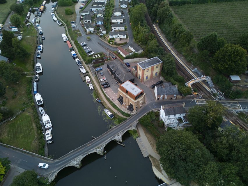 Aerial view of old boiler house in Kent