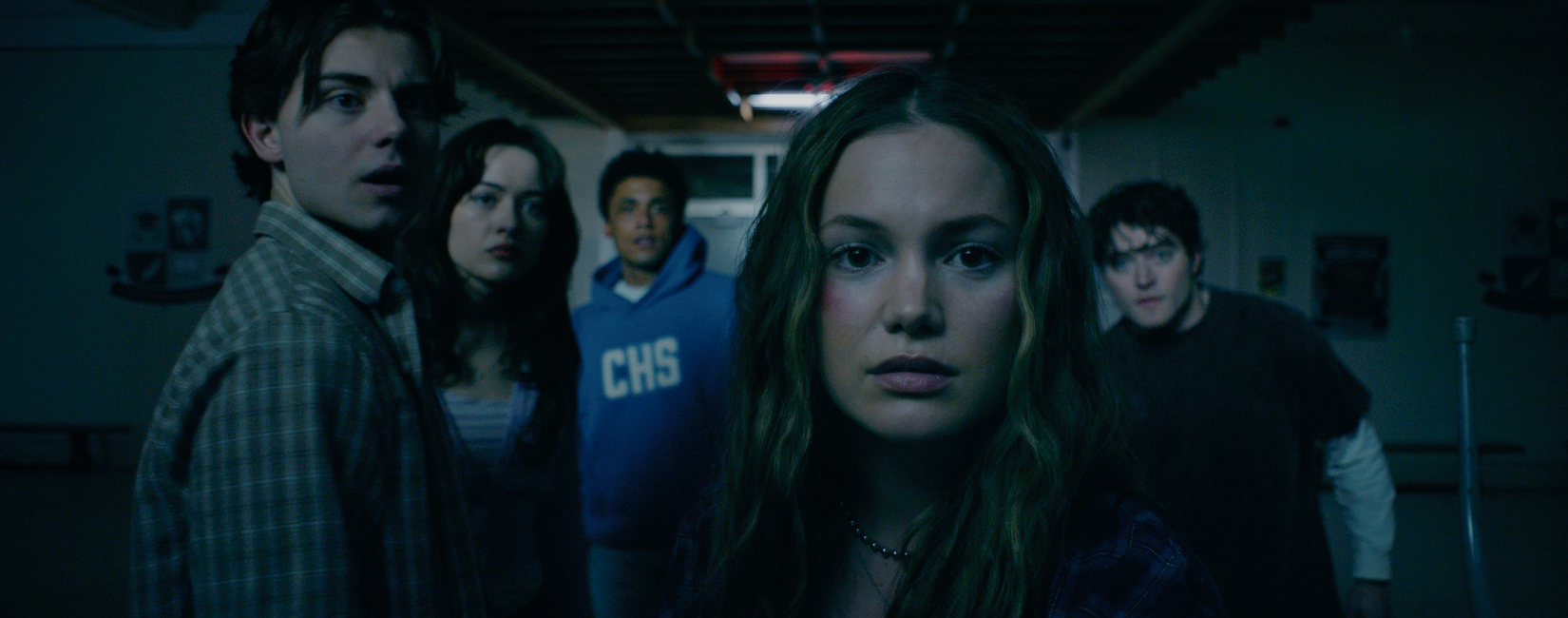 The cast of This Is Not a Test staring into the camera