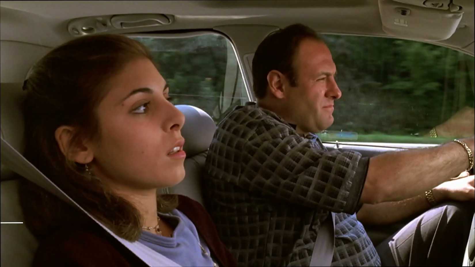 Tony Soprano and his daughter in 'College'