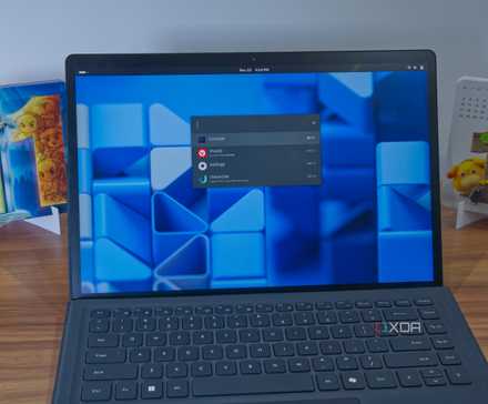 A 2-in-1 PC running Ulauncher on GNOME