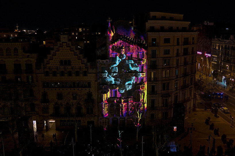 united visual artists animates gaudí's casa batlló facade through embodied motion