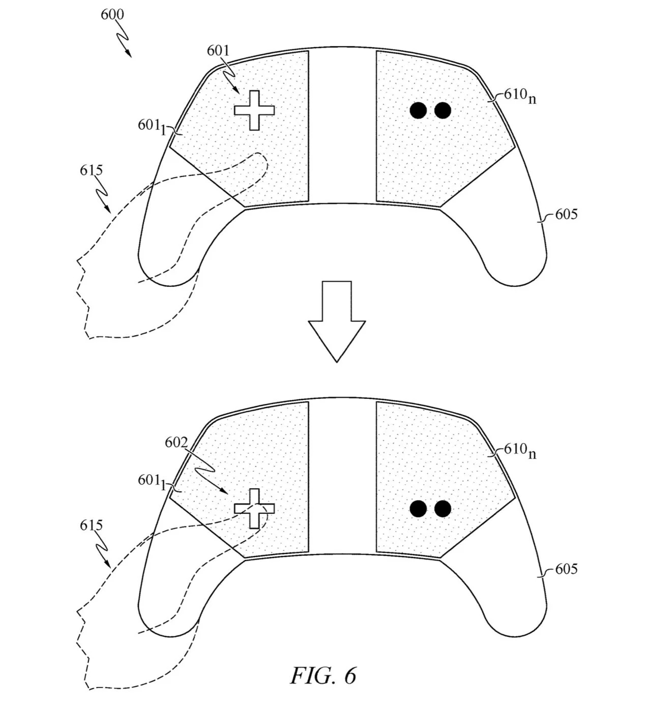 Sony patent filing showing a touchscreen game controller