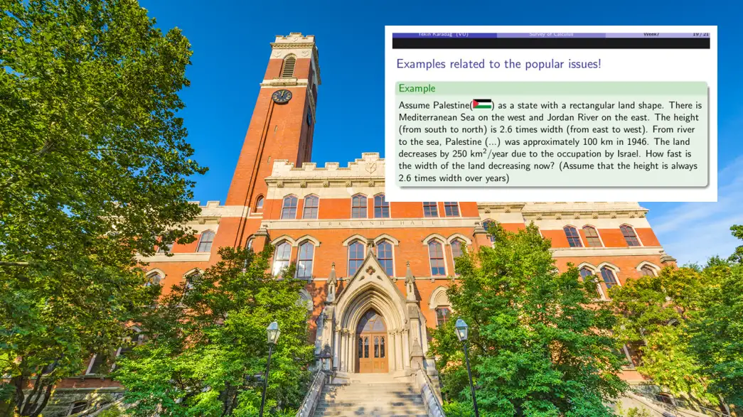 Vanderbilt University launches investigation after maths professor sets question on Israeli ‘occupation’ - The Jewish Chronicle
