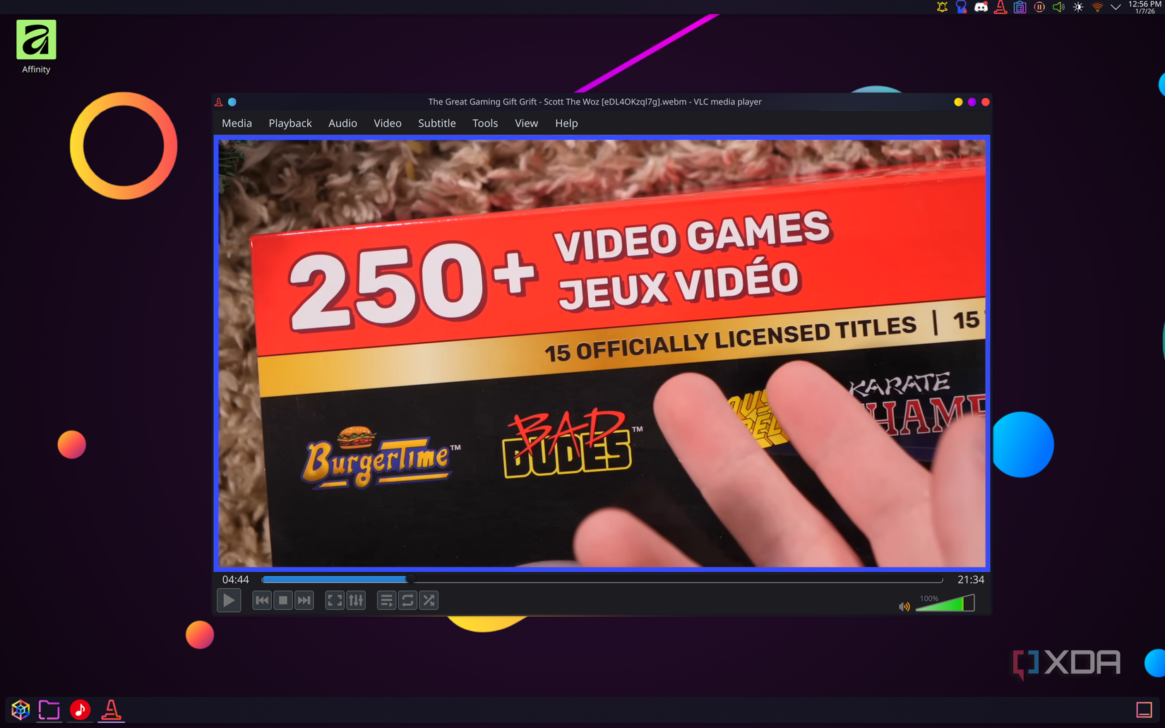 Screenshot of VLC Media PLayer on KDE Plasma playing a video file