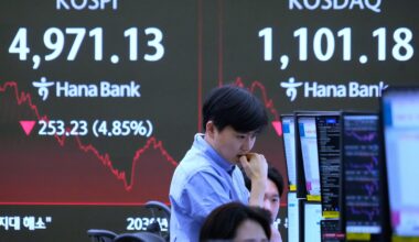Asian shares drop after Wall Street retreats thanks to sinking tech stocks
