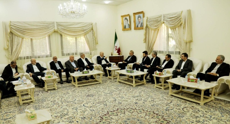 The meeting between the Hamas delegation and the Iranian official (Hamas Telegram channel, February 11, 2026)