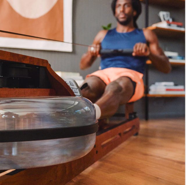 two individuals engaging in different workouts at home