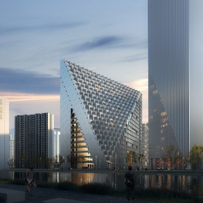 Visual of Xinhu Hangzhou Prism by OMA