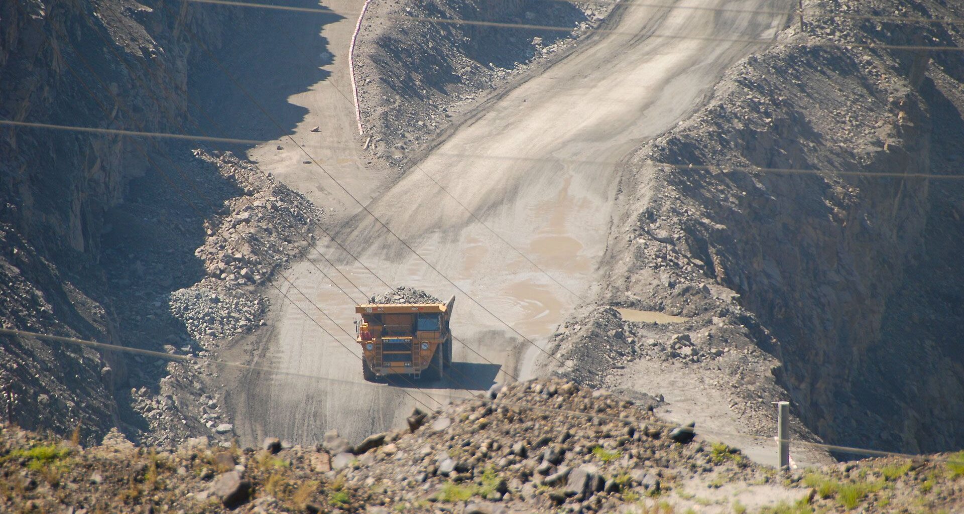 Rare-earth mine in Bayan Obo, a mining town in Inner Mongolia in China.