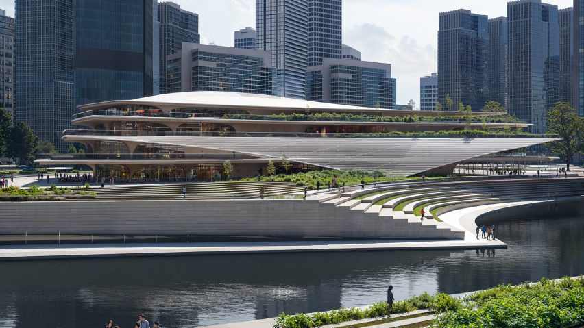 Qiantang Bay Cultural District render