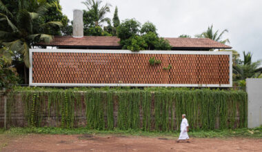 zero studio's haven house features tropical gardens and breezy brickwork