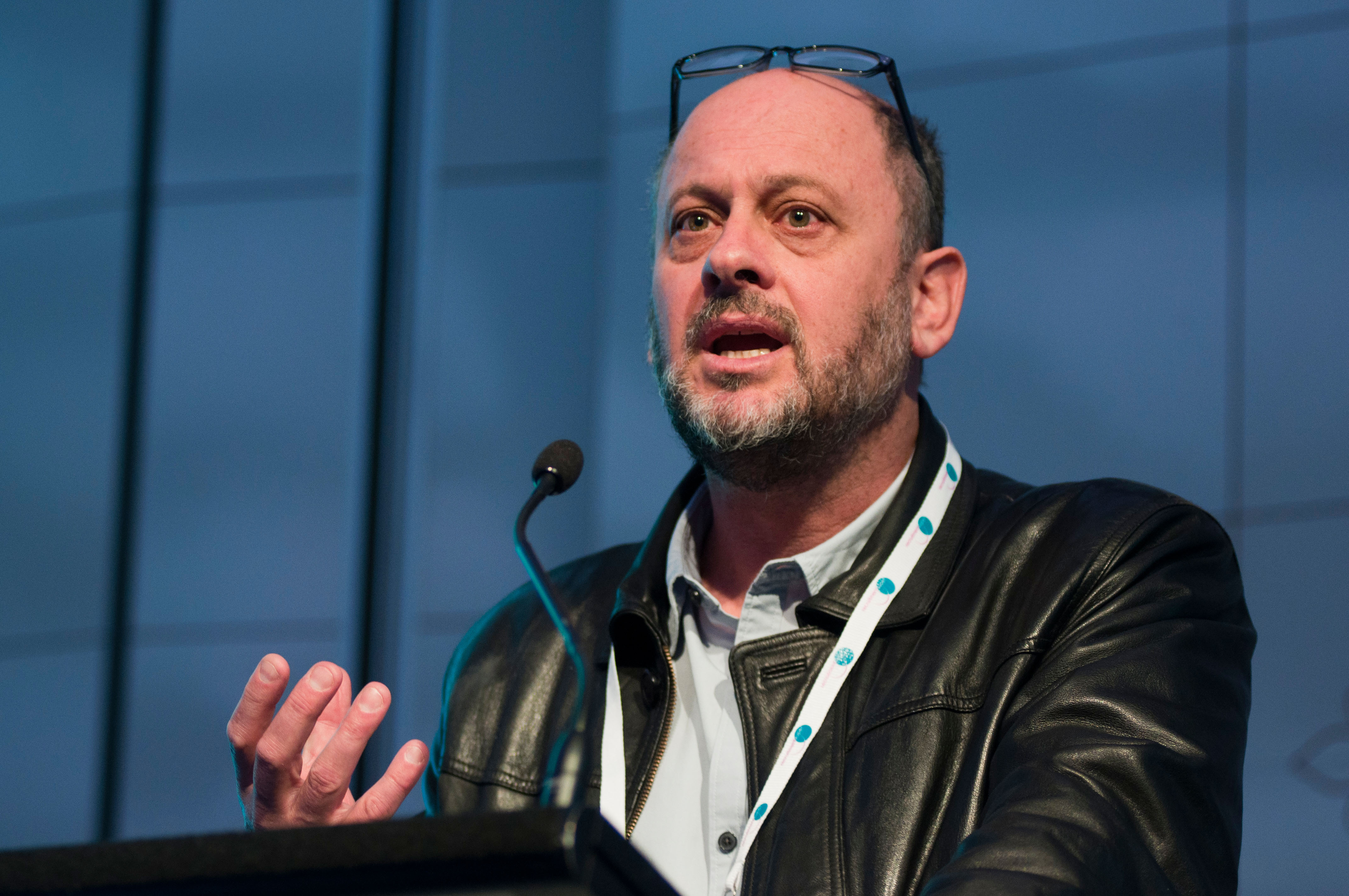 Tim Flannery addressing a conference.