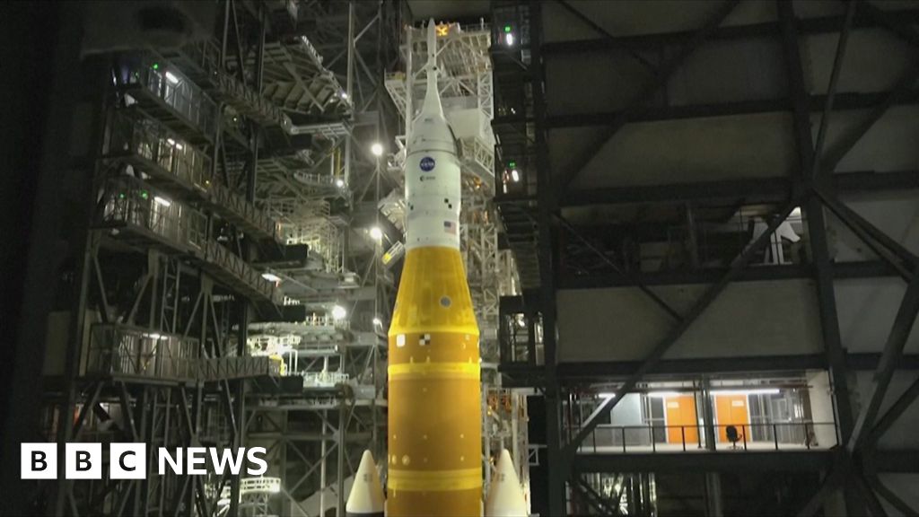 Watch timelapse of Artemis II rocket rollout to launch pad