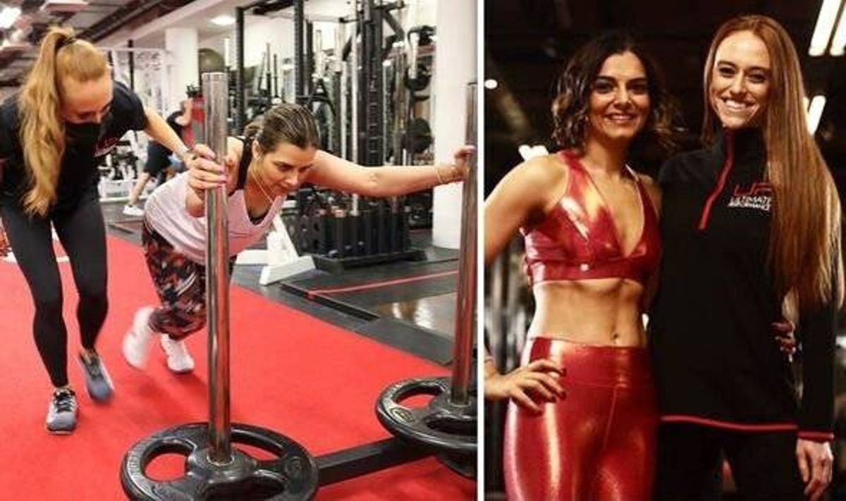 Ritika Langer working out.