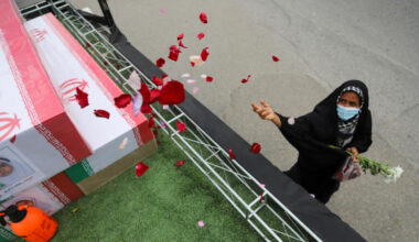 Trump says school strike 'done by Iran'