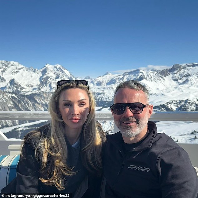 Snaps posted to their Instagram accounts show the loved-up couple posing together with the icy slopes in the background