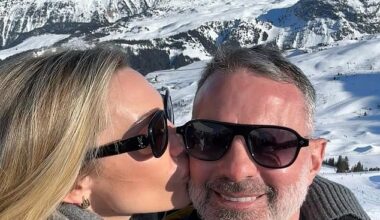 Ryan Giggs and Zara Charles have posed together in rare snaps as they enjoy a romantic ski getaway