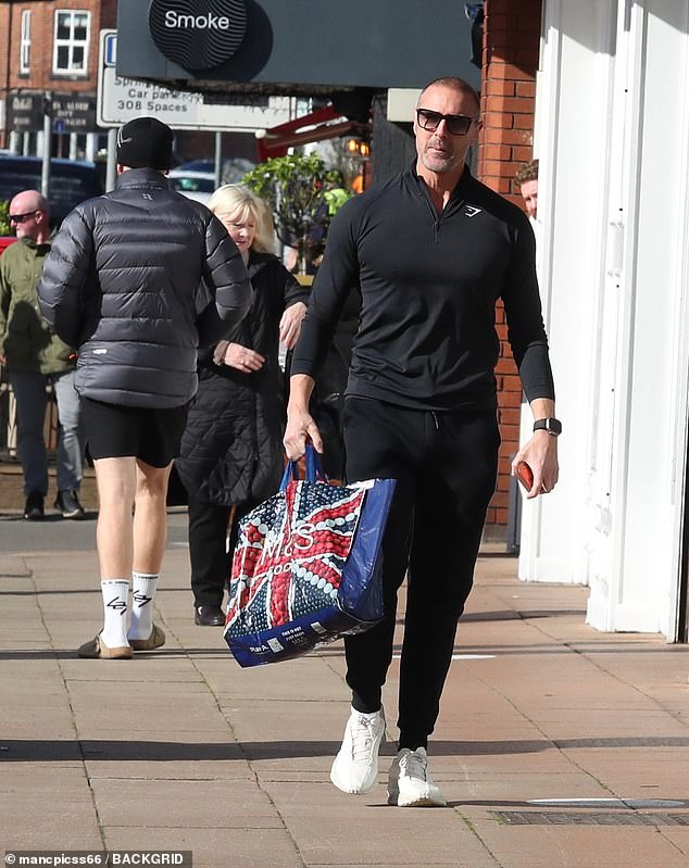 The former Take Me Out host, who added a pair of sunglasses to his look, was carrying an M&S bag for life while out running errands