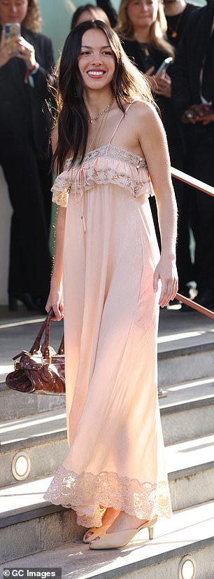 Olivia Rodrigo looked incredible in a lingerie-inspired dress and heels