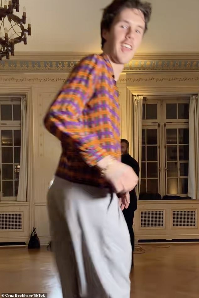 His musician son Cruz, 21, took to his TikTok account to share several fun clips ahead of his mother's show in the city