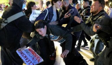 Tel Aviv police shut anti-Iran war protest after far-right agitators crash rally - Haaretz