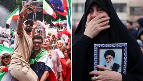 Iranians around the world react to Khamenei's death – video