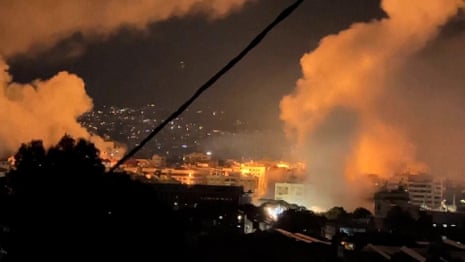 Israel fires on Lebanese capital Beirut – video