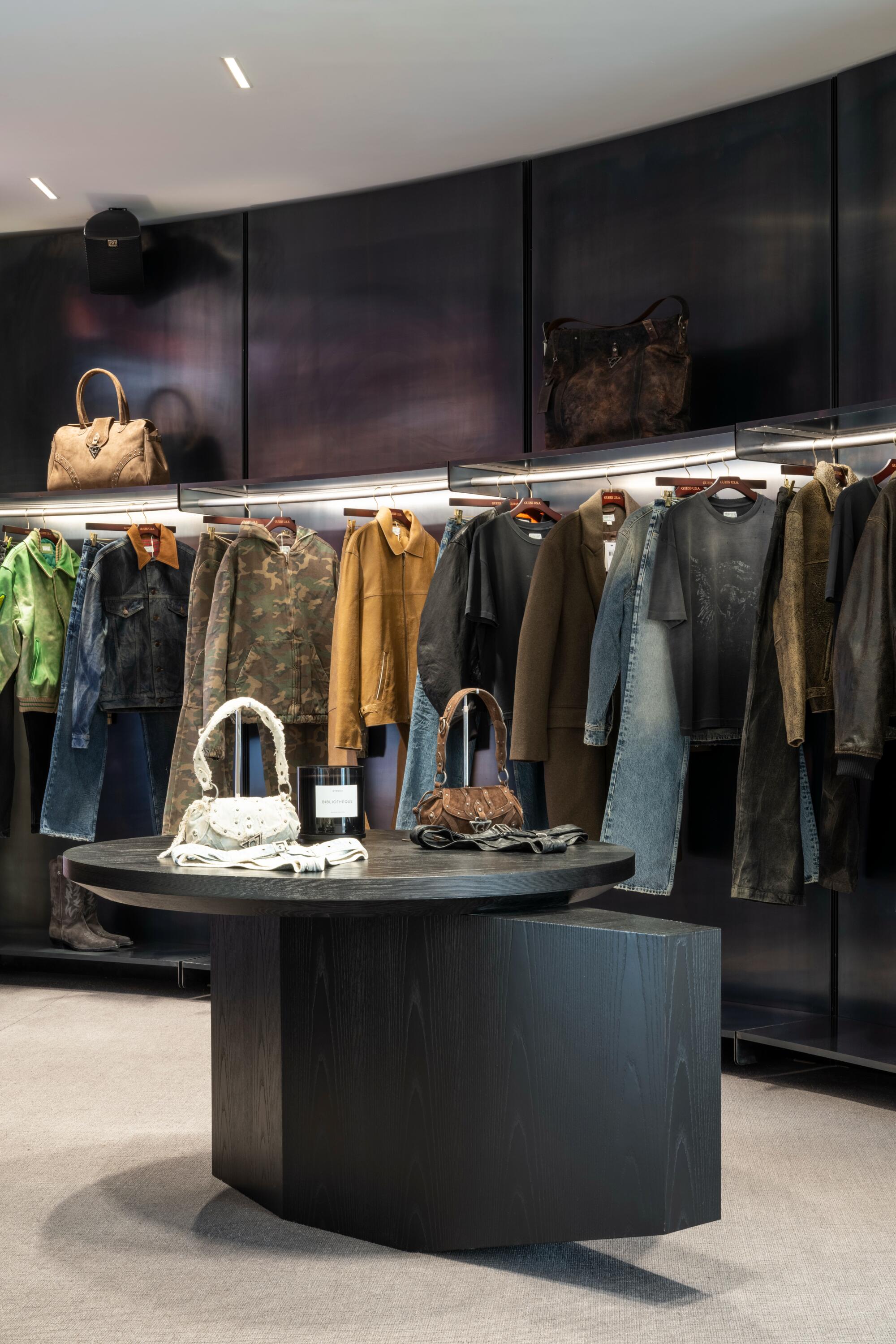 Guess Jeans store interior.