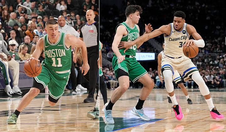 Payton Pritchard, Hugo González, Giannis Antetokounmpo