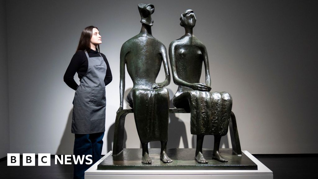 Henry Moore sculpture sells for £26m at auction - BBC